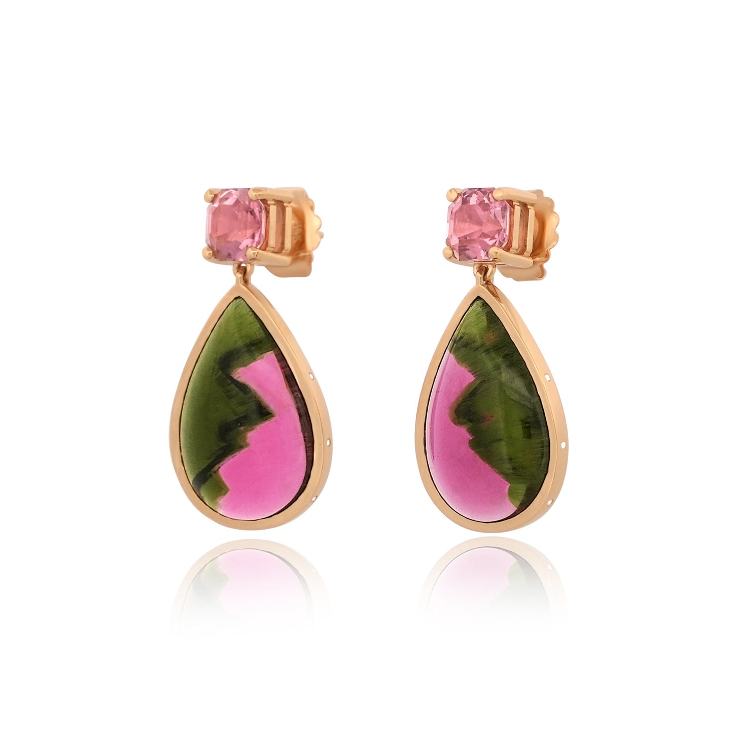 "Wicked Beautiful" - Bi-color Tourmaline Dangle Earrings