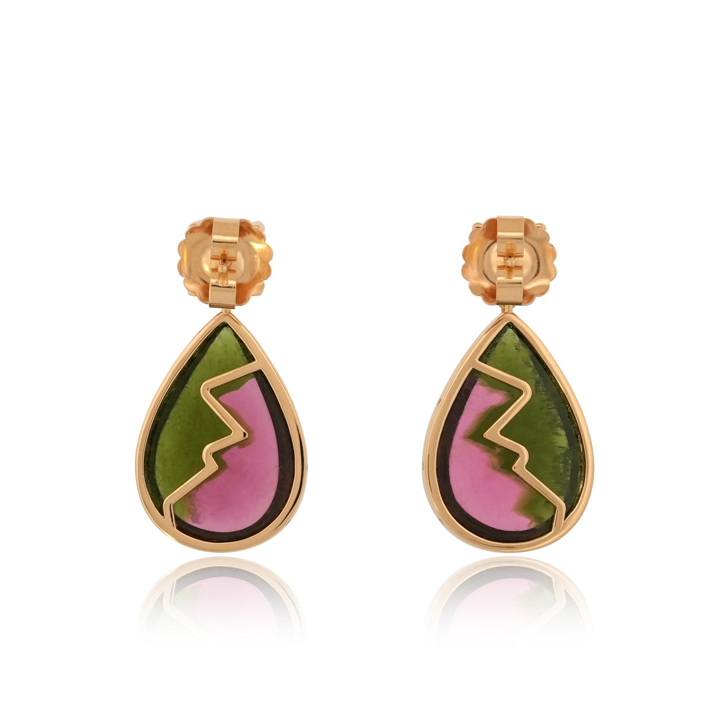 "Wicked Beautiful" - Bi-color Tourmaline Dangle Earrings