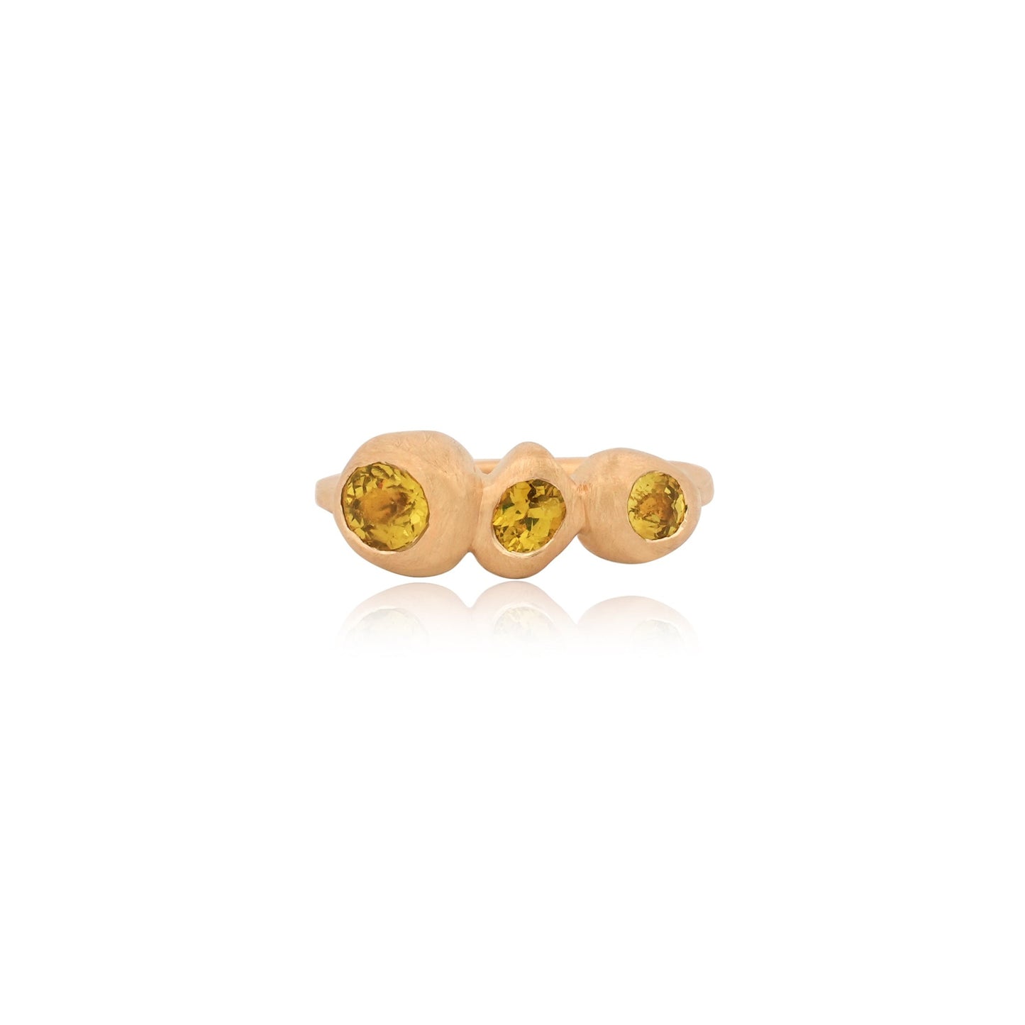 Mali Garnet 3-stone ring