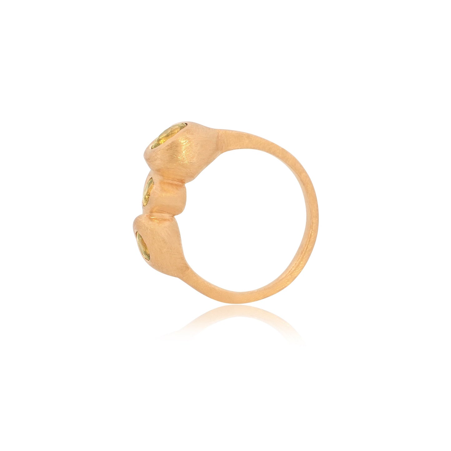 Mali Garnet 3-stone ring